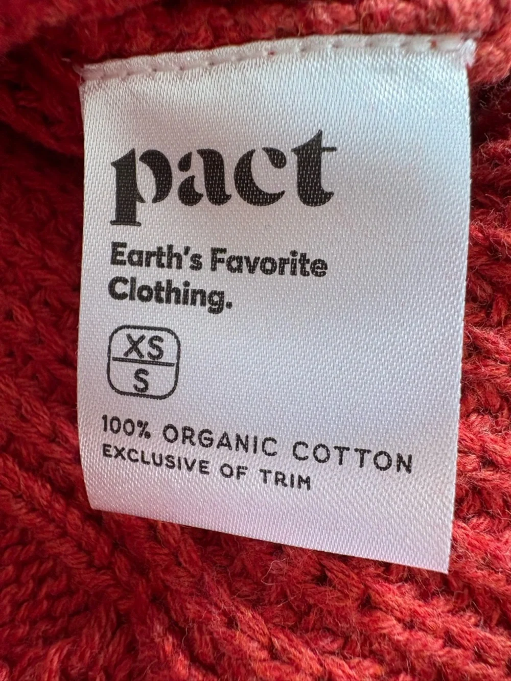 Pact burnt orange cable knit poncho sweater oversized XS/S